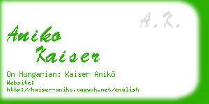 aniko kaiser business card